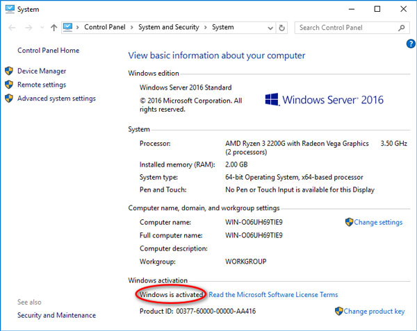Kích hoạt tất cả phiên bản Windows Server mà không cần Product Key
